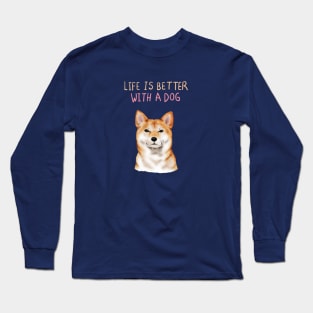 Dog T Shirt Shiba Inu Long Sleeve T-Shirt